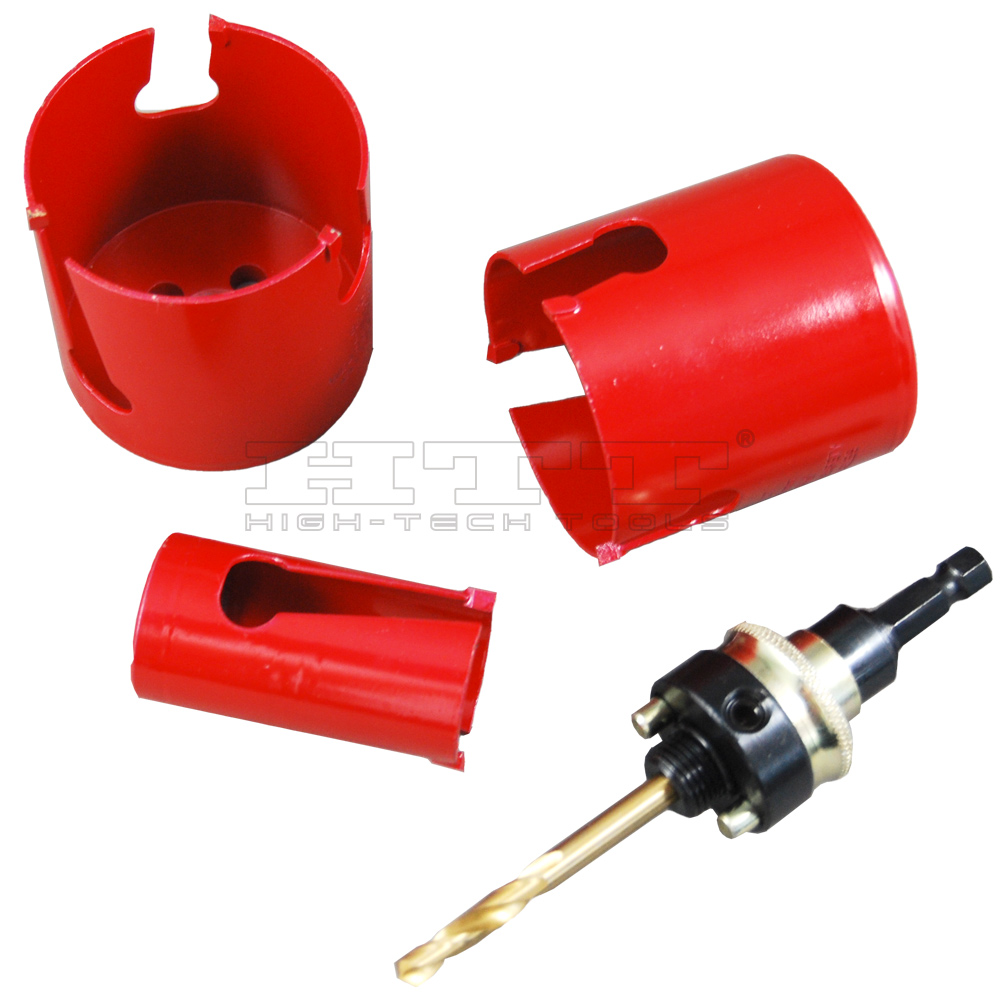 Cortador de agujeros autoalimentado TCT