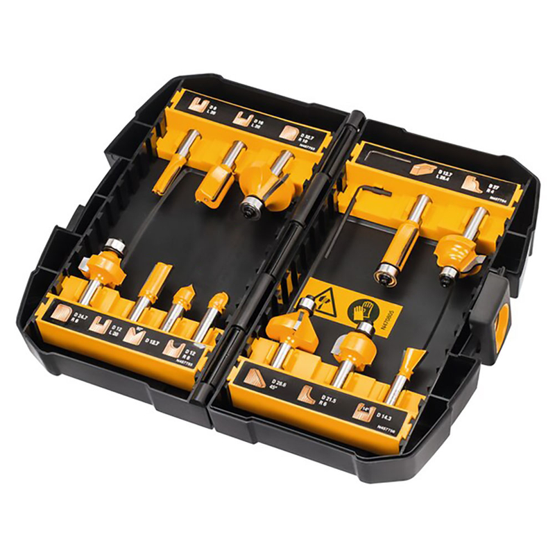 T.C.T. Conjunto de bits de enrutador C 12pcs (vástago de 8 mm)